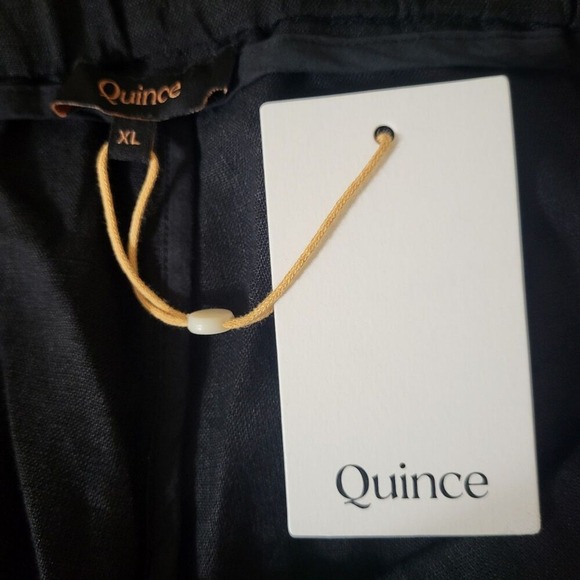 Quince Womens 100% European Linen Pants New XL Neutral Capsule Wardrobe 25" Ins. - Picture 3 of 12